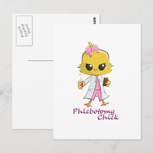 Phlebotomy Chick Briefkaart (Voorkant / Achterkant)