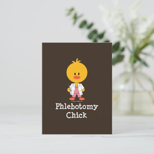 Phlebotomy Chick Briefkaart (Staand voorkant)