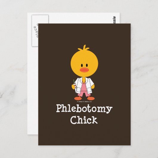 Phlebotomy Chick Briefkaart (Voorkant / Achterkant)