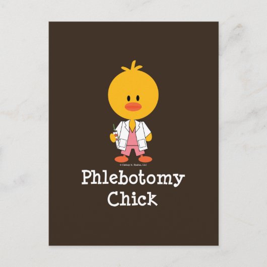 Phlebotomy Chick Briefkaart (Voorkant)