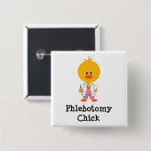 Phlebotomy Chick Button (Voorkant /achterkant)