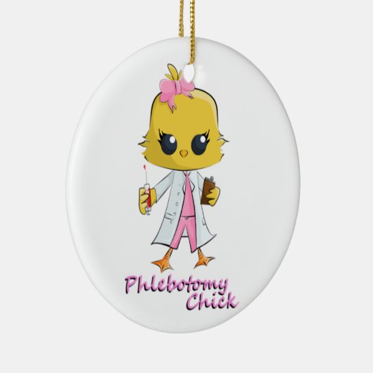 Phlebotomy Chick Keramisch Ornament (Rechts)