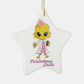 Phlebotomy Chick Keramisch Ornament (Rechts)
