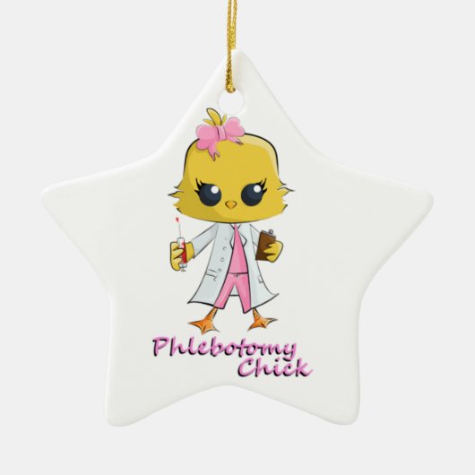Phlebotomy Chick Keramisch Ornament (Voorkant)