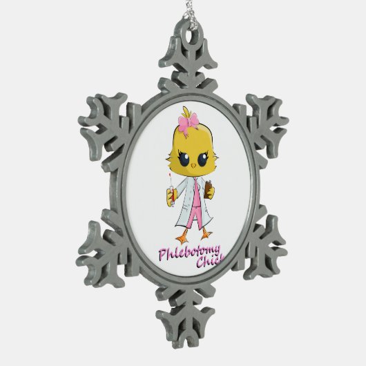 Phlebotomy Chick Snowflake Ornament (Links)