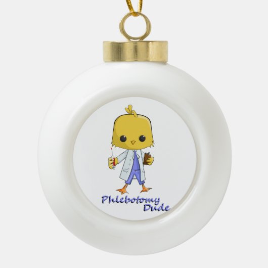 Phlebotomy Kerst Keramische Bal Ornament (Voorkant)