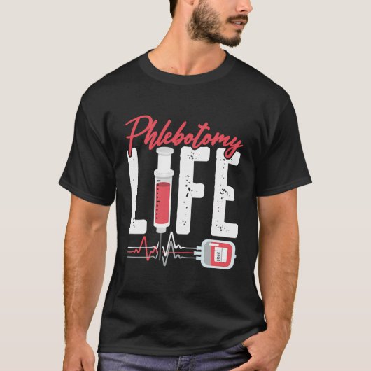 Phlebotomy Life Gezegde - Phlebotomy Technician Qu T-shirt (Voorkant)