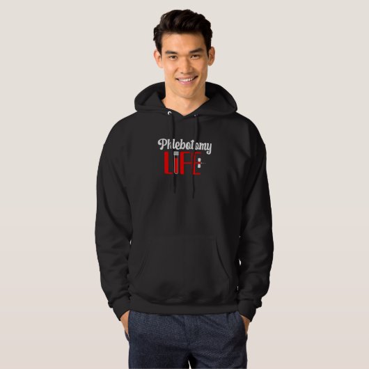 Phlebotomy Life Phlebotomist Phlebotomy Tech Hoodie (Voorkant volledig)