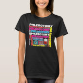 Phlebotomy Phlebotomist Tech Blood Technician T-shirt (Voorkant)