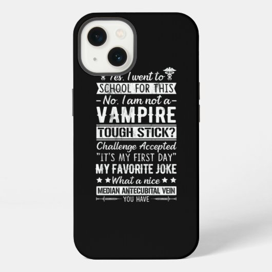 Phlebotomy S Phlebotomist Vampire iPhone Hoesje (Achterkant)