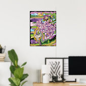 Phlox Atuma Poster (Thuiskantoor)