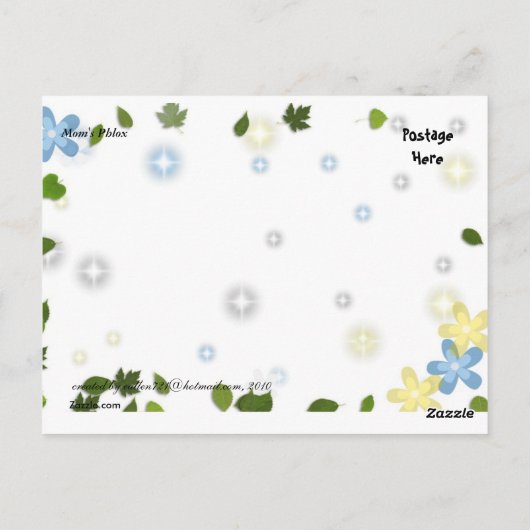 Phlox Floral Briefkaart (Achterkant)