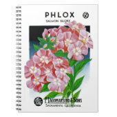 Phlox Seed Packet Label Notitieboek (Voorkant)