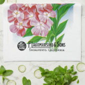 Phlox Seed Packet Label Theedoek (Gevouwen)