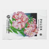 Phlox Seed Packet Label Theedoek (Horizontaal)