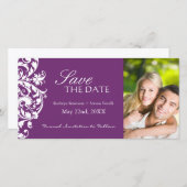 Phlox sparen de Datum Uitnodiging (Voorkant / Achterkant)