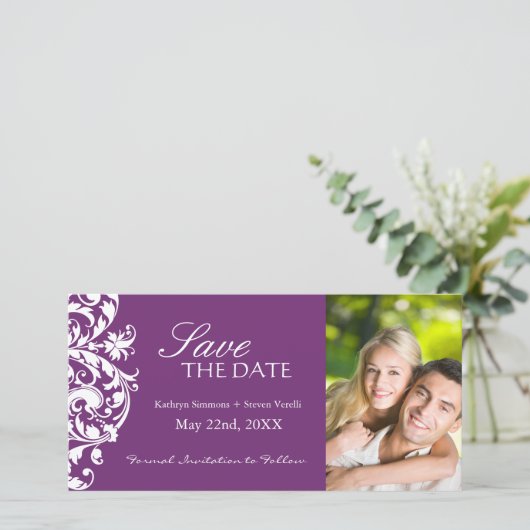 Phlox sparen de Datum Uitnodiging (Staand voorkant)