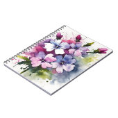 Phlox - Waterverf bloemen Notitieboek (Linkerzijde)