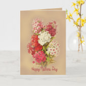 Phloxes Bloem Vintage Gelukkige Moederdag Kaart (Gele Bloem)