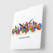 Phnom Penh Cambodia Skyline Vierkante Klok (Hoek)