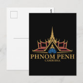 Phnom Penh Cambodia Southeast Asia Briefkaart (Voorkant / Achterkant)
