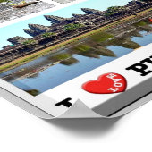 Phnom Penh - Cambodja - I Love - Poster (Hoek)
