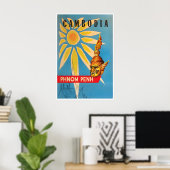 Phnom Penh Cambodja Reisposter Aziatische Print Th (Thuiskantoor)