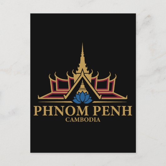 Phnom Penh Cambodja Zuidoost-Azië Briefkaart (Voorkant)