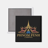Phnom Penh Cambodja Zuidoost-Azië Magneet (Voorkant / Achterkant)