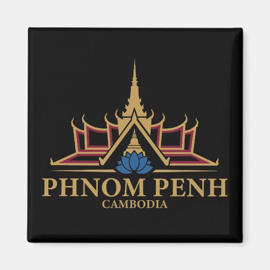 Phnom Penh Cambodja Zuidoost-Azië Magneet (Voorkant)