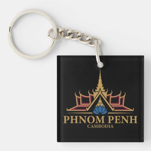 Phnom Penh Cambodja Zuidoost-Azië Sleutelhanger (Voorkant)
