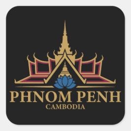 Phnom Penh Cambodja Zuidoost-Azië Vierkante Sticker