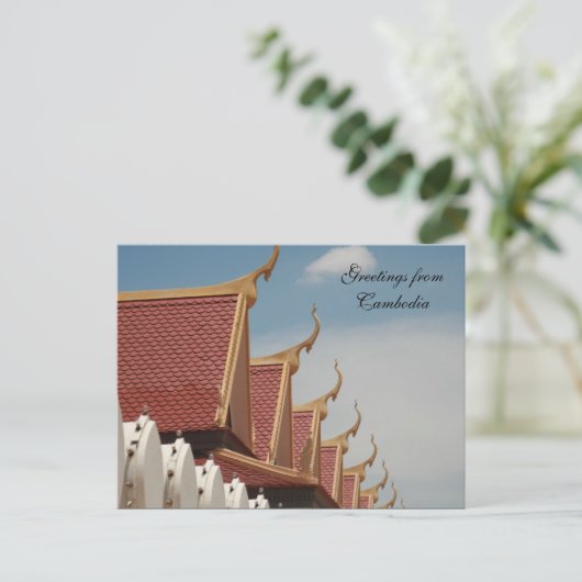 phnom penh daken briefkaart (Staand voorkant)