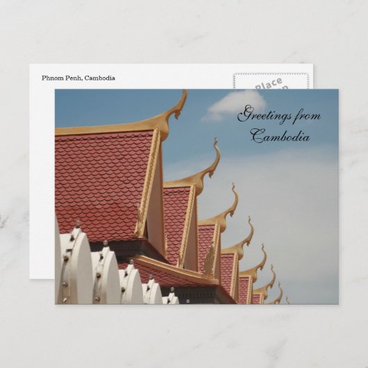 phnom penh daken briefkaart (Voorkant / Achterkant)