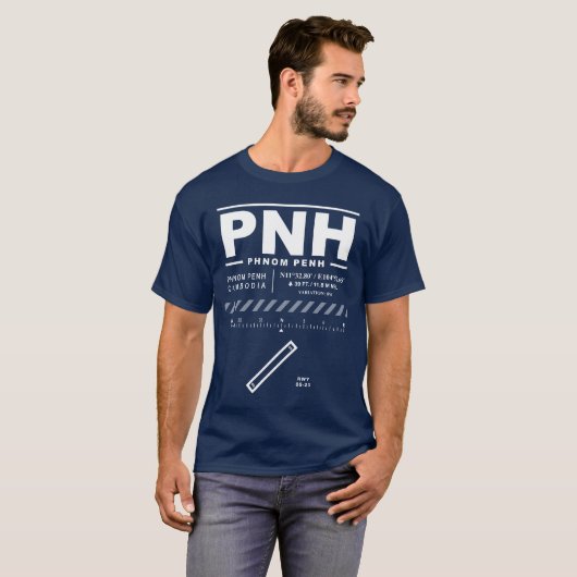 Phnom Penh International Airport PNH T-shirt (Voorkant volledig)