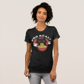 PHO Echt Grappige Kat Eet PHO Noedels T-shirt (Voorkant volledig)