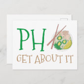 Pho-Get (vergeet) over het Vietnamese nobele soep Briefkaart (Voorkant / Achterkant)