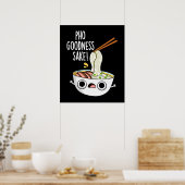 Pho Goodness Sake Funny Noodle Pun Dark BG Poster (Keuken)