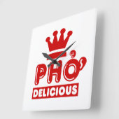 Pho King Delicious Vierkante Klok (Hoek)