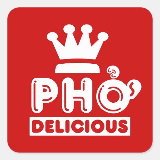 Pho King Delicious Vierkante Sticker (Voorkant)