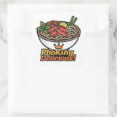 Pho king heerlijk! vierkante sticker (Tas)