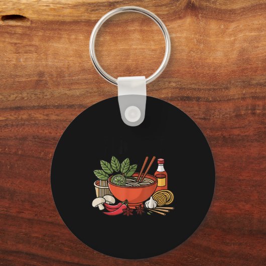 Pho Kit Funny Vietnamese Pho Noodle Pun Sleutelhanger (Voorkant)