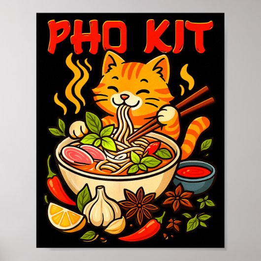 Pho Kit Mariners Cat Funny Meme  Poster (Voorkant)