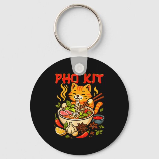 Pho Kit Mariners Cat Funny Meme Sleutelhanger (Voorkant)