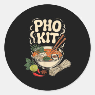 Pho Kit Vietnamese Noodle Soep Kom Herbs Limoen Ch Ronde Sticker