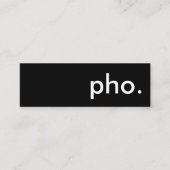 pho. mini visitekaartje (Voorkant)