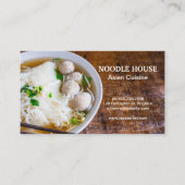 Pho Noedelsoep op restauranttafel Visitekaartje (Voorkant)
