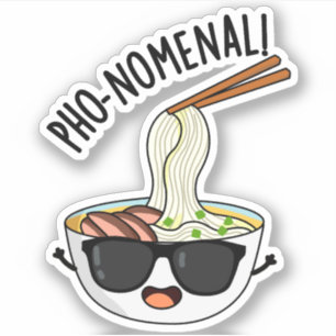 Pho-nomenale Grappige Pho Soep Puns Sticker