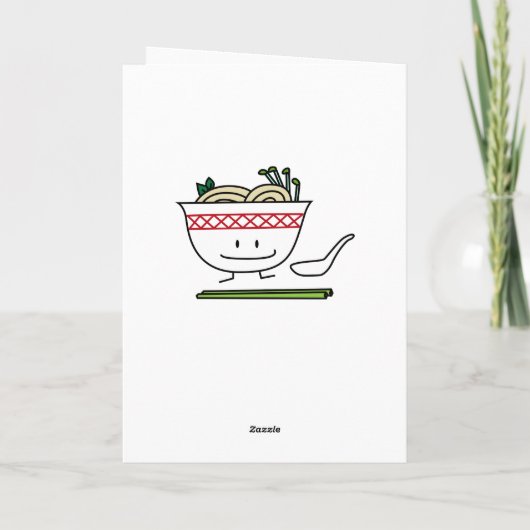 Pho Noodle Bowl Vietnam soep knuppels Bedankkaart (Achterkant)