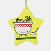 Pho Noodle Bowl Vietnam soep knuppels Keramisch Ornament (Rechts)